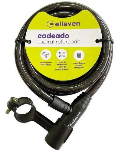 CADEADO 12X1M ESPIRAL C/CHAVE ELLEVEN