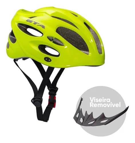 CAPACETE INMOLD GTA START 58/62  AMARELO NEON C/SINALIZADOR