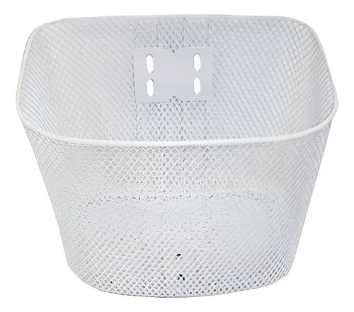 CESTA  ARAME 20 C/HASTE 31X22X22 BRANCO