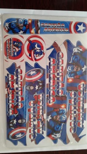 ADESIVO CARTELA CAPITAO AMERICA