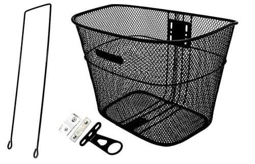 CESTA  ARAME 24 C/HASTE 32X23X20  PRETO